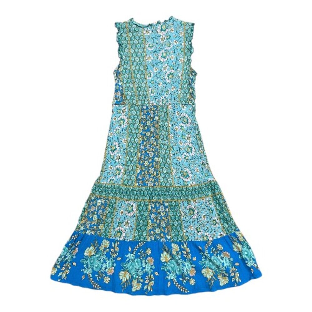 Knox Rose Boho Midi Sleeveless Dress with Drawstring Accent Waist Size M - Picture 3 of 6